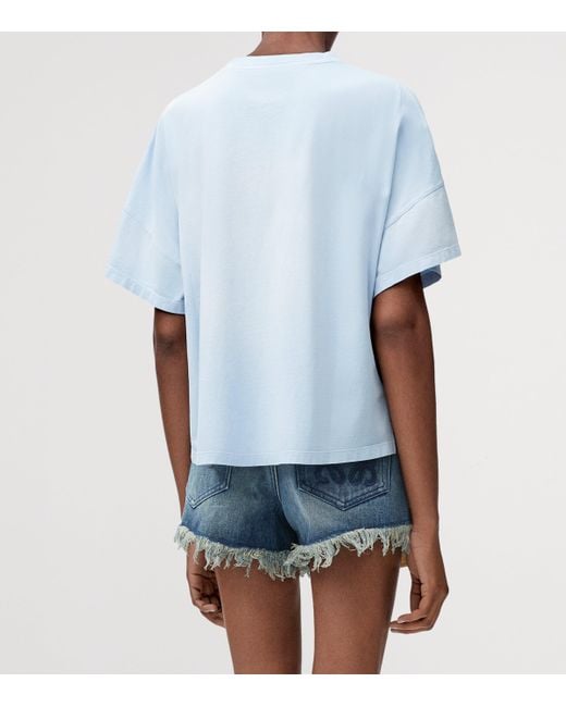 Loewe Blue X Paula's Ibiza Cotton-Blend Anagram T-Shirt