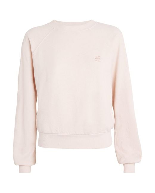 ÉTERNE Pink Cotton-Blend Sonny Sweatshirt