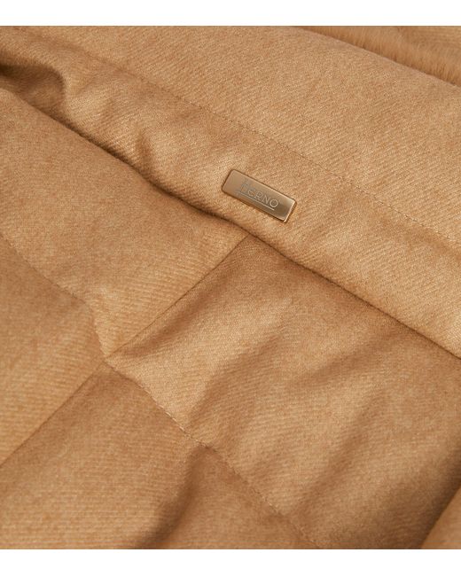 Herno Natural Cashmere-silk Puffer Coat