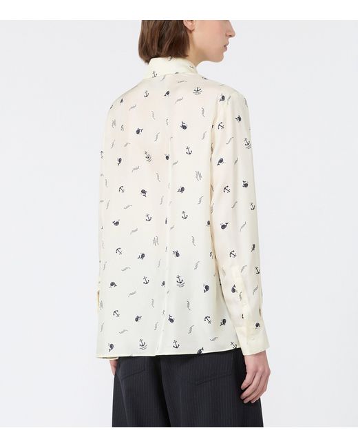 Weekend by Maxmara Natural Silk Printed Shirt