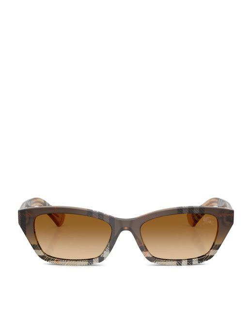 Burberry Brown Acetate Be4488 Rectangle Sunglasses