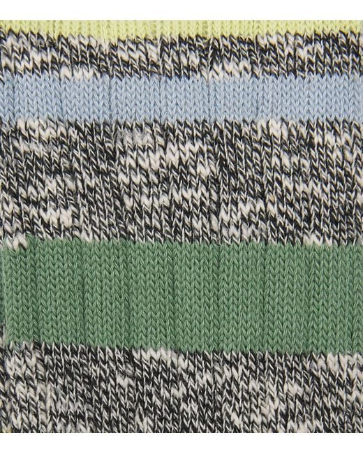 Paul Smith Green Chunky Stripe Socks for men