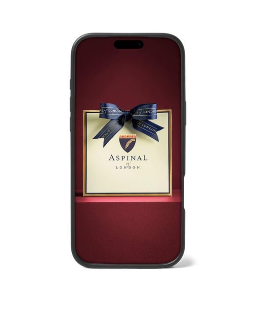 Aspinal Blue Grained Leather Iphone 17 Pro Case