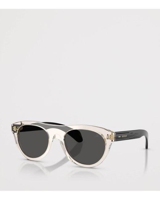 Moncler Gray Splash Round Sunglasses