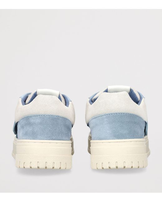 Giorgio Armani Blue Suede City Sneakers for men