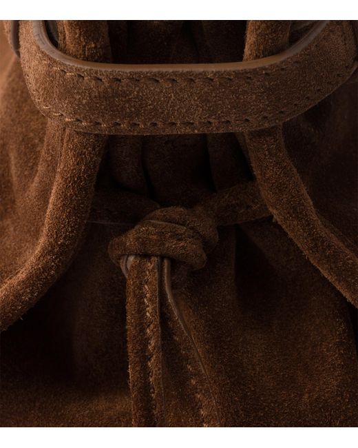 Prada Brown Medium Suede Belted Bonnie Shoulder Bag