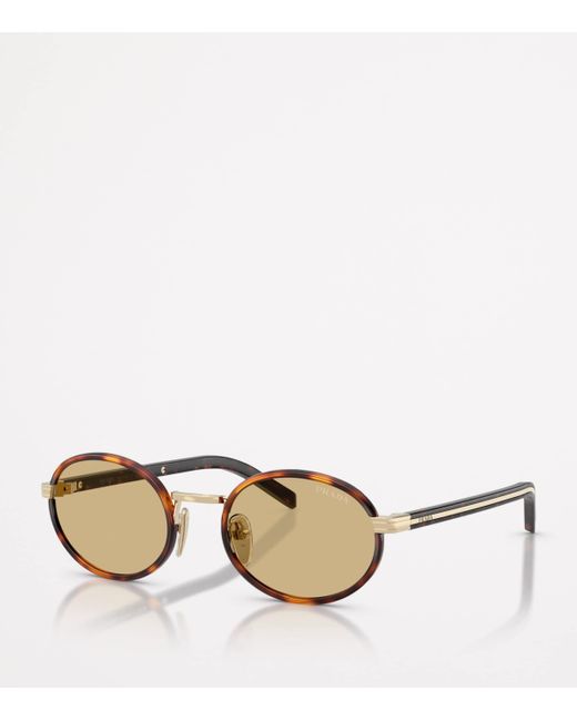 Prada Brown Metal Pr B56S Sunglasses
