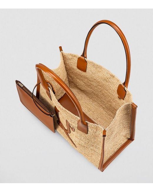 Christian Louboutin Brown By My Side Large Raffia Tote Bag