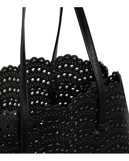 Alaïa Black Leather Mina Vienne Top Handle Bag
