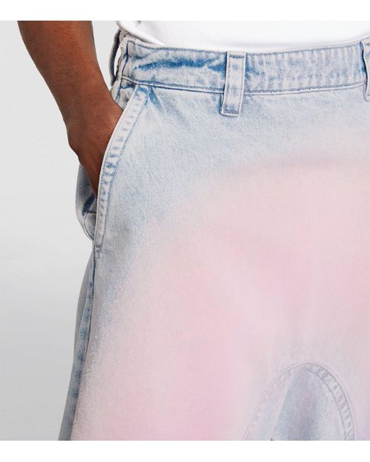 Y. Project Blue Souffle Denim Shorts for men