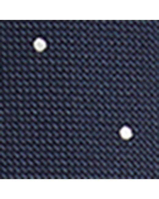 Emporio Armani Blue Silk Woven Polka-dot Tie for men