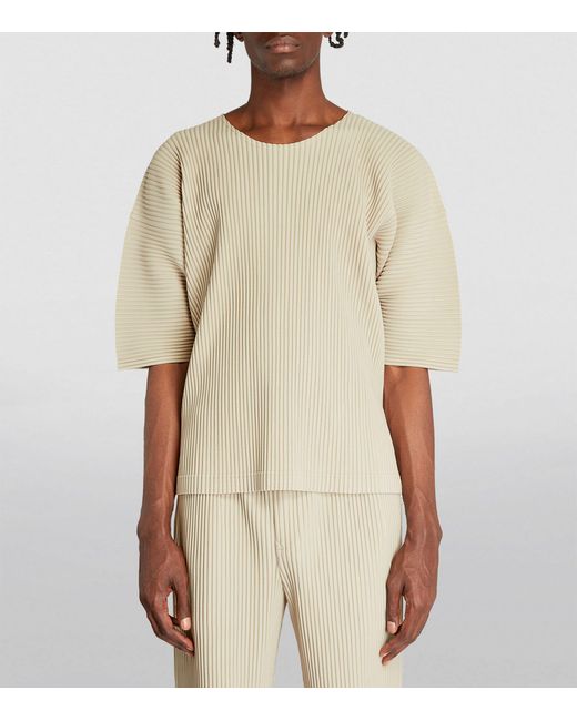 Homme Plissé Issey Miyake Natural Pleated T-shirt for men