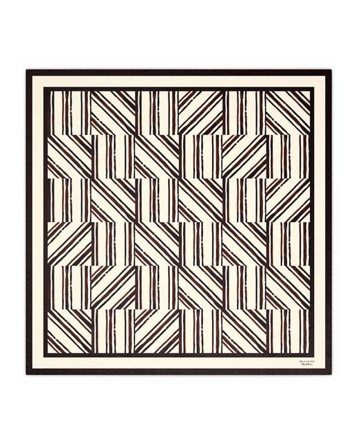 Weekend by Maxmara Black Silk Printed Square Scarf