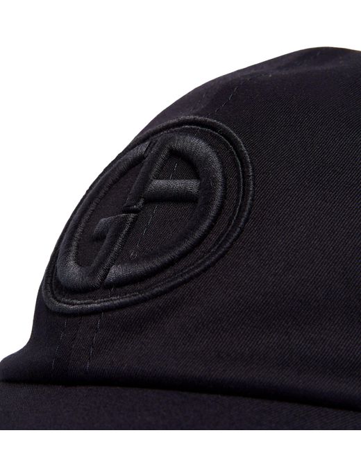 Giorgio Armani Blue Embroidered Logo Baseball Cap for men