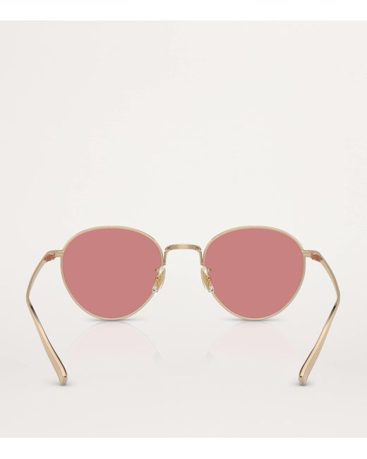 Oliver Peoples Pink Round Rhydian Sunglasses