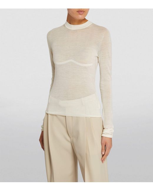 Carven White Wool Sweater