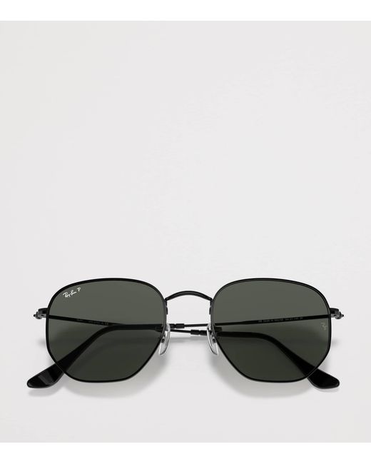 Ray-Ban Gray Metal Hexagonal Irregular Sunglasses