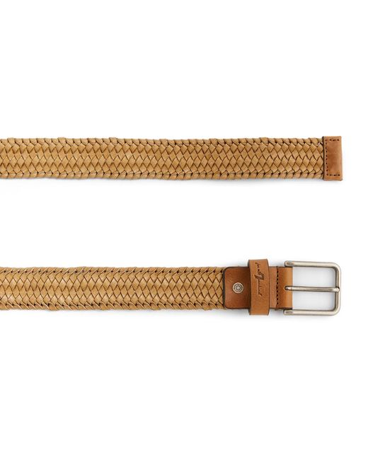 7 For All Mankind Metallic Leather Woven Belt for men