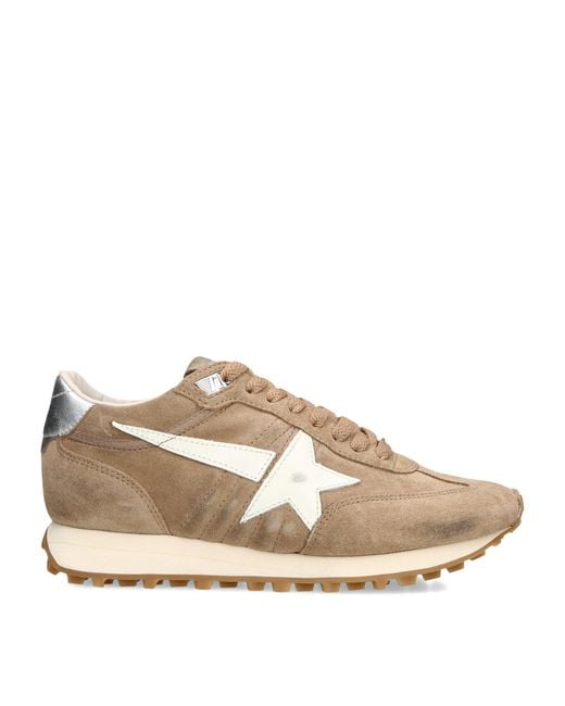 Golden Goose Deluxe Brand Natural Suede Marathon Sneakers