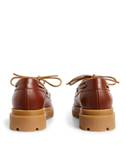Weekend by Maxmara Brown Leather Moccasin Loafers