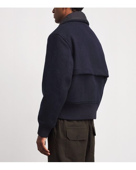 Craig Green Blue Wool Flight Jacket for men