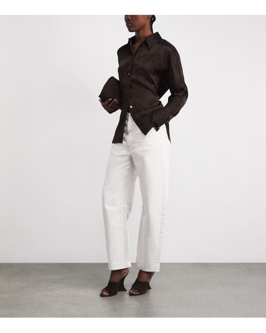 Citizens of Humanity White Miro Barrel-Leg Relaxed Jeans