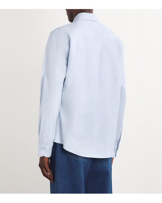 AMI Blue Cotton Ami De Coeur Shirt for men