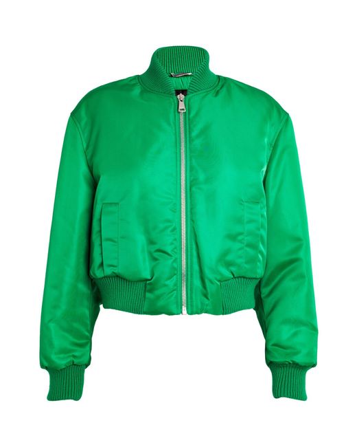 Weekend by Maxmara Green Quilted Bomber Jacket