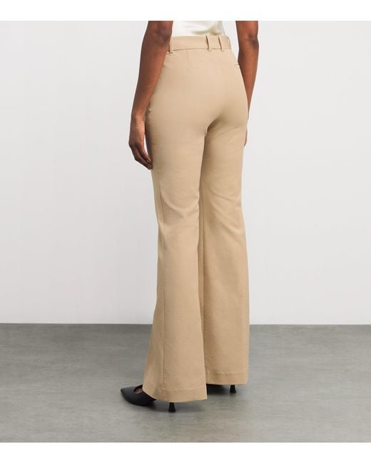 Joseph Natural Stretch-Gabardine Tafira Flared Trousers