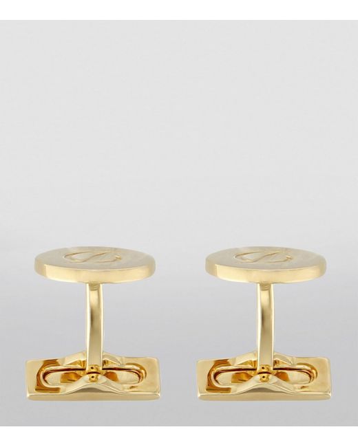 S T Dupont Metallic Iconic Monogram Cufflinks for men
