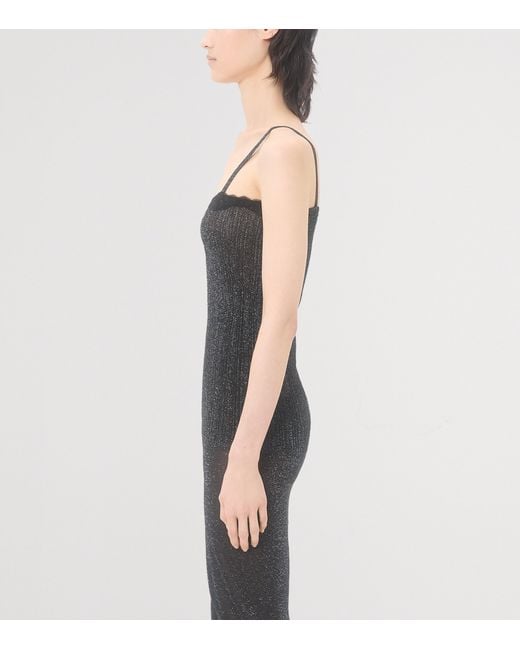 Valentino Black Lurex Knit Tank Top