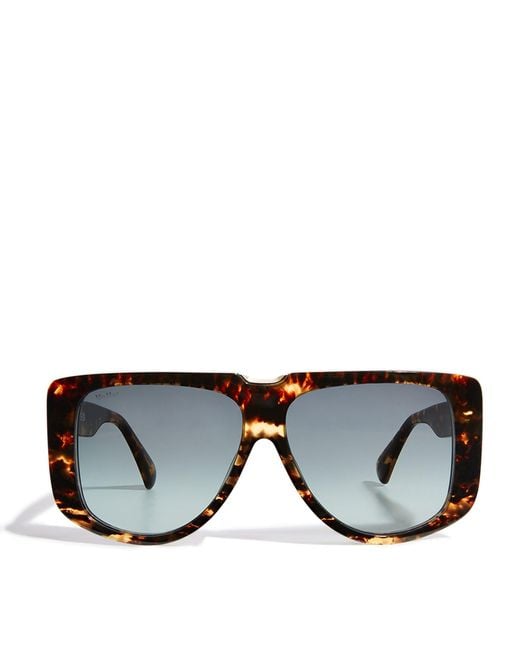 Max Mara Black Geometric Sunglasses