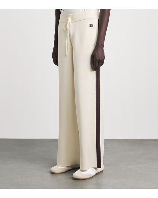 Wales Bonner Natural Knitted Tide Sweatpants for men