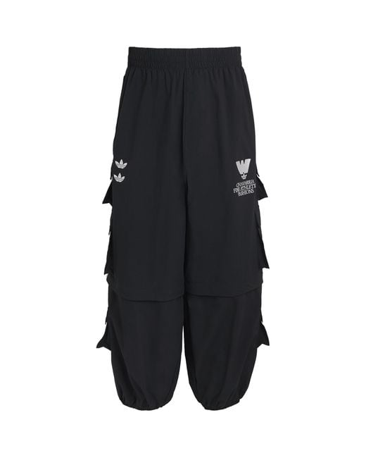 Willy Chavarria Black X Adidas Originals Cargo Trousers for men