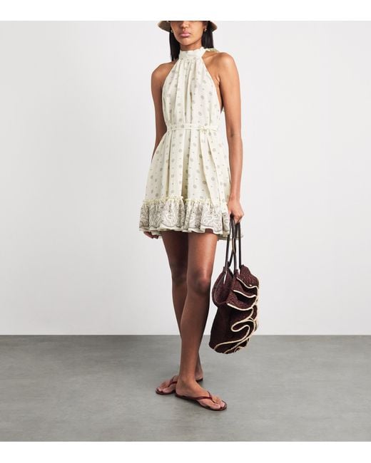 Devon Windsor White Bandana Print Selma Mini Dress