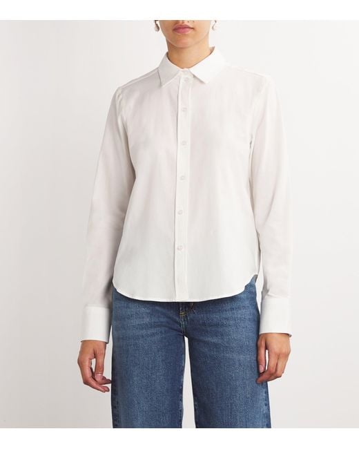 ME+EM White Cotton Travel Layering Shirt