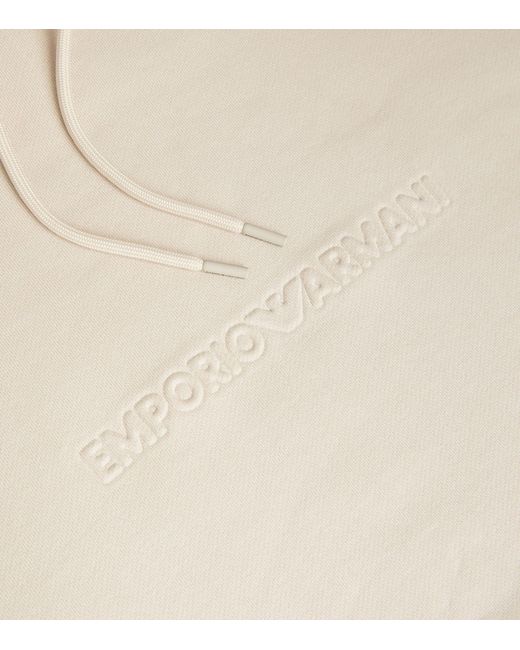 Emporio Armani White Logo Hoodie for men