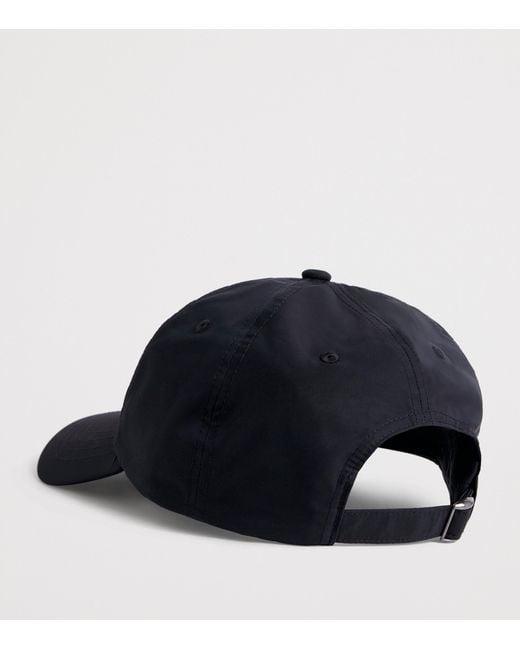 Moose Knuckles Blue Cotton Logo Baseball Cap for men