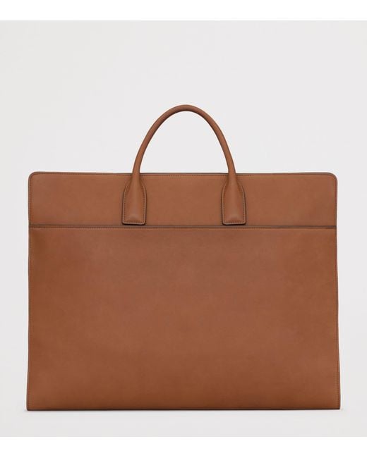 Saint Laurent Brown Leather Sac Du Jour Briefcase