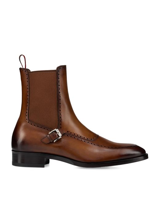 Christian Louboutin Brown Sartosea Leather Chelsea Boots for men