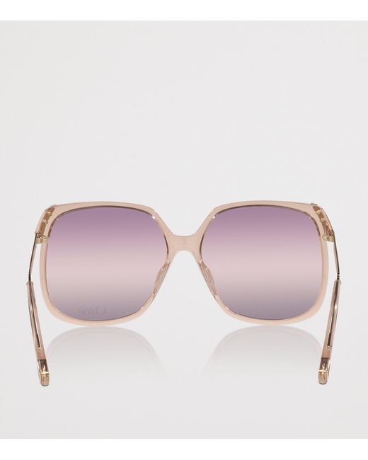 Chloé Purple Ch0286S Rectangle Sunglasses