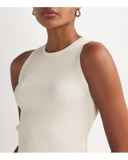 Weekend by Maxmara White Ribbed Tank Top