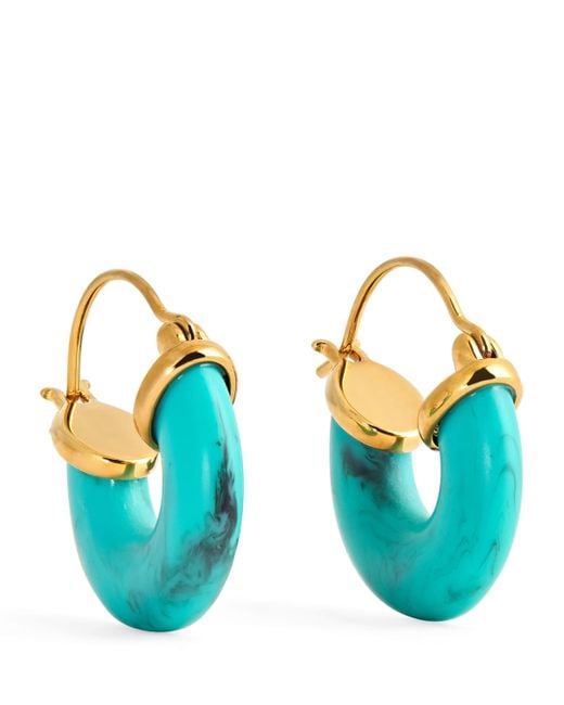 Anni Lu Blue Petit Swell Hoop Earrings
