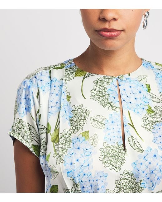 VERANDAH Blue Hydrangea Maxi Dress