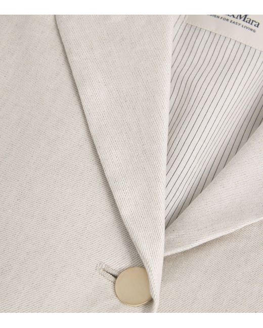 Max Mara White Linen-Blend Waistcoat