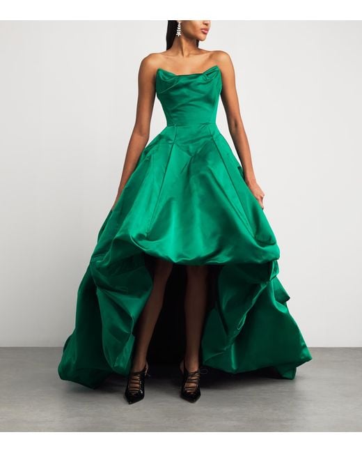 Vivienne Westwood Green Silk Victoria Gown