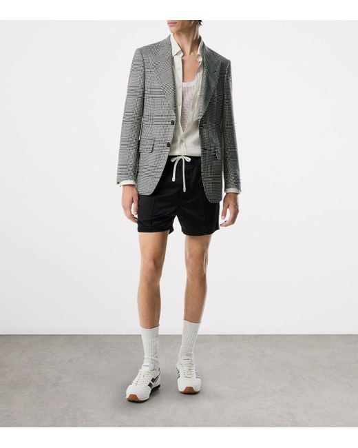 Tom Ford Gray Houndstooth Shelton Blazer for men
