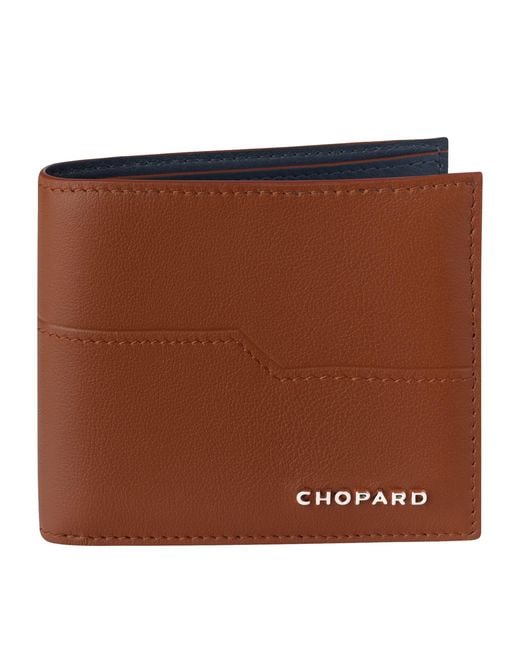Chopard Brown Mini Leather Heritage Bifold Wallet
