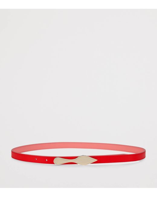 Christian Louboutin Red Bettina Leather Reversible Belt