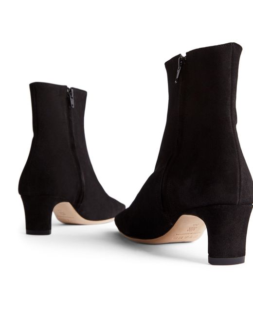 Staud Black Suede Wally Ankle Boots 55